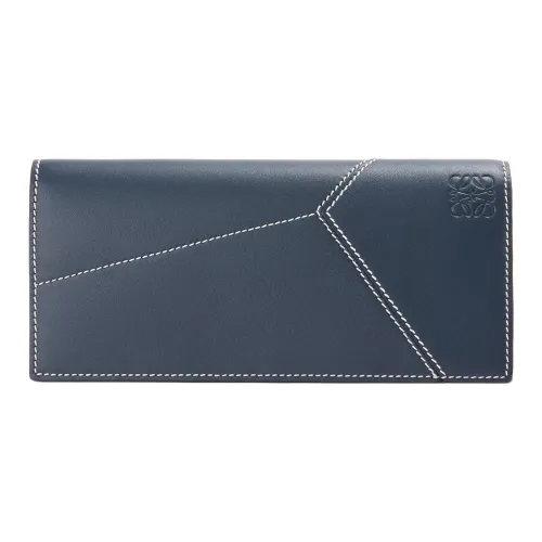LOEWE Пазл Гладкая Коровья Кожа Кошелек Мужской Синий