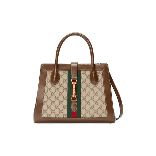 GUCCI Jackie 1961 Холст с кожей Комбинированный Тоут Сумка Сумка через плечо Средняя Унисекс Коричневый