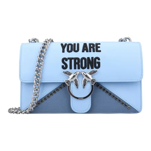 PINKO Сумка через плечо из коровьей кожи женская синяя