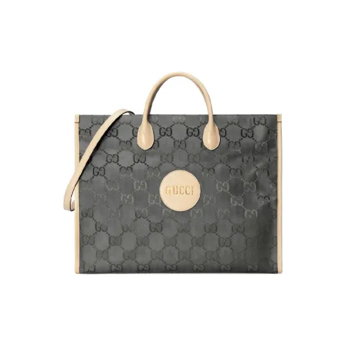 GUCCI Off The Grid Нейлон с кожаными вставками Тоут Сумка Сумка через плечо Сумка Унисекс Темно-серый