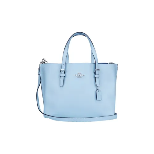 COACH Mollie Коровья кожа Сумка через плечо Тоут Сумка Сумка Средний Женские Holy Святой Грааль синий