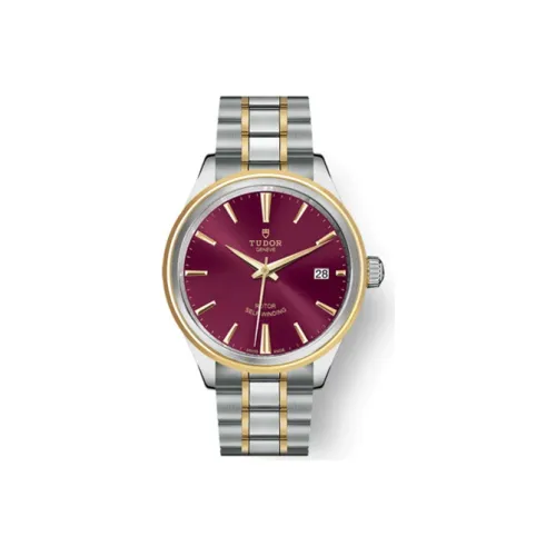 TUDOR Wind Style Collection Автоматический Механический Механизм Мужские Часы Часы 38 мм Красный Циферблат Часов