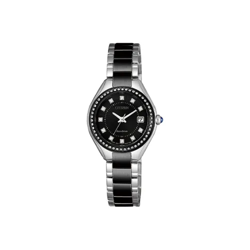 CITIZEN Светильник Кварцевый механизм Женские Ecology Drive Collection Часы 27 мм Черный