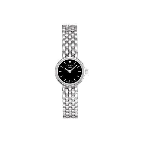 TISSOT Le Ai Collection Кварцевый механизм Женские часы 19,5 мм Черный циферблат Корпус из нержавеющей стали Ремешок из нержавеющей стали