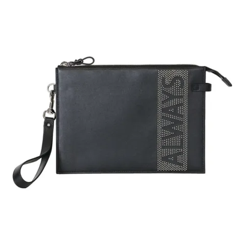 Valentino Клатч из коровьей кожи женский черный