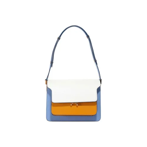 MARNI Основная часть Корова Кожа Сумка Сумка через плечо Женская Белая и Синяя