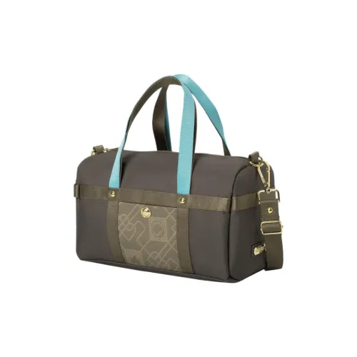 LINING Jiangzuo Fengliu Collection Холст Портативный Холст Сумка через плечо Стандартный Унисекс Коричневый