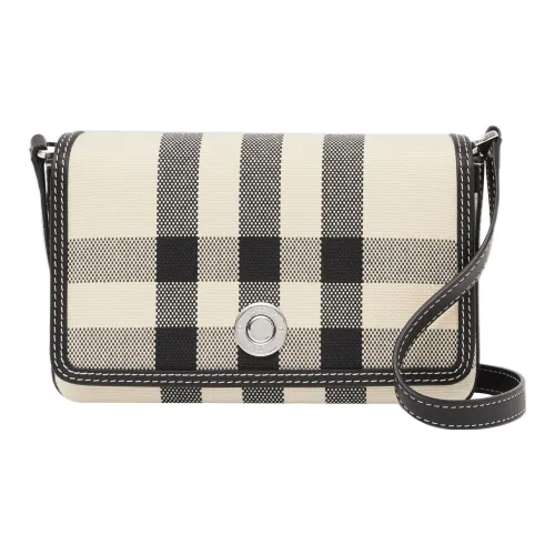 Burberry Винтаж Телячья кожа Комбинированная Сумка Penny Сумка через плечо Мини Женская Масляный Бежевый Черный