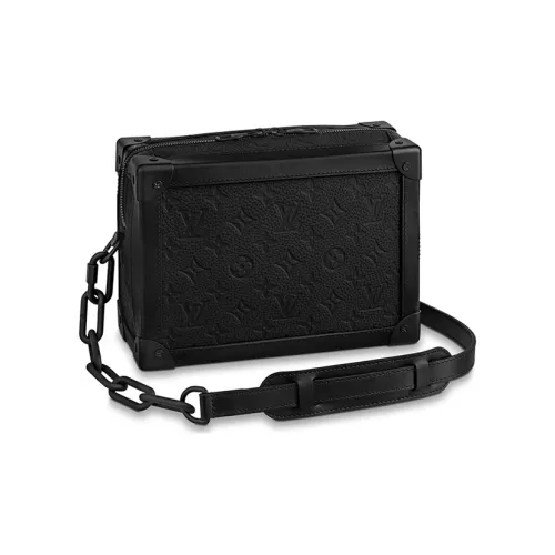 LOUIS VUITTON Корова Кожа Черная Коробка Маленькая Квадратная Сумка Сумка-Коробка Сумка через плечо Стандартная Мужская Черная