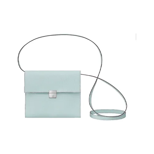 HERMES Clic Mysore Шевро Сумка через плечо Сумка на плечо Женская T0 BLEU Brume Пыльно-синий