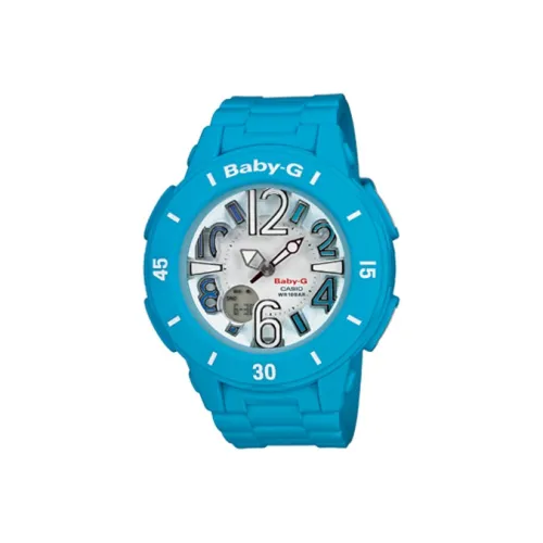 CASIO Малыш G Коллекция Кварцевый механизм Смольный ремешок Часы Женские Белый циферблат