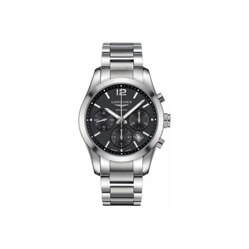 LONGINES Автоматический Механический Механизм Мужские Часы Conquest Classic Collection 41мм*20мм*14мм Черные