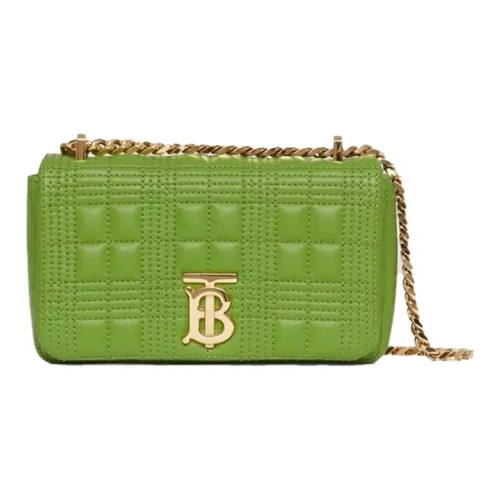 Burberry Lola Сумка Лоскутное Шитье Овечья Шкура Сумка через плечо Сумка на плечо Мини Женская Зеленая