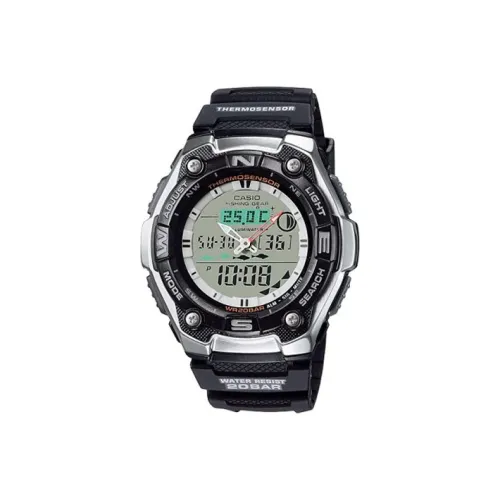 CASIO YOUTH Collection Круглый Analog Collection Кварцевый механизм Часы Мужские Серый циферблат AQW 101J 1AJH