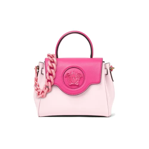 VERSACE La Medusa Кожа Сумка Сумка через плечо Сумка через плечо Маленькая Женская Розовая