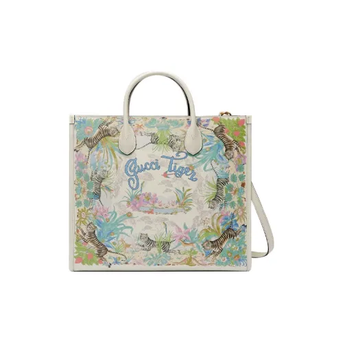 GUCCI Кожа Тоут Сумка Сумка для покупок Сумка через плечо Сумка среднего размера унисекс Белый