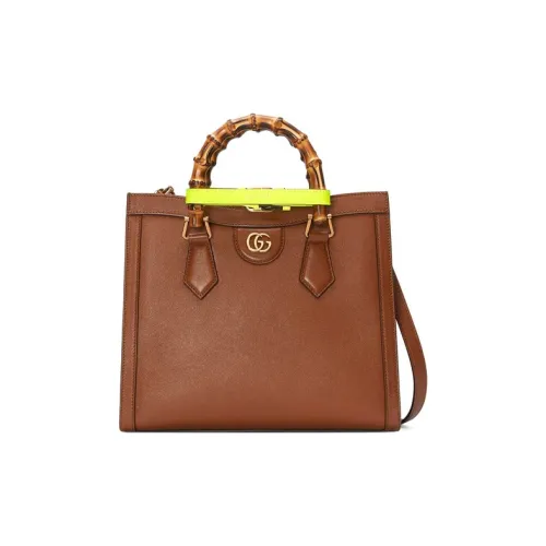 GUCCI Diana Кожа Тоут Сумка Сумка для покупок Сумка через плечо Сумка Маленькая Унисекс Коричневый