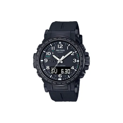 CASIO PRO TREK Collection Солнечный Кварцевый механизм Смольный ремешок Часы Мужские Черный циферблат PRW 51NJ 1JR