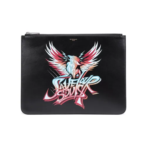GIVENCHY Коровья кожа Клатч Большой Мужской Черный