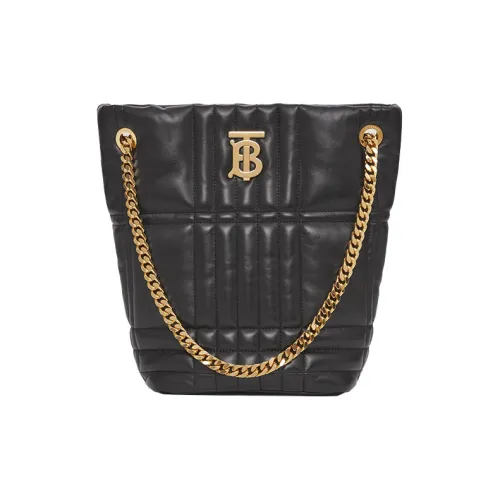 Burberry Lola Сумка Lambskin Хранение Сумка Ведро Сумка через плечо Сумка Маленькая Женская Черная