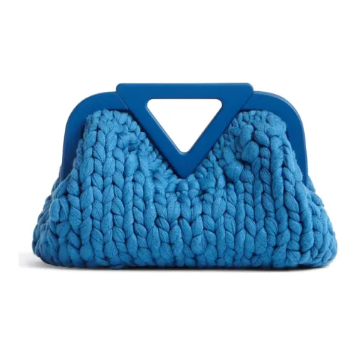 Bottega Veneta Sheepskin Clutch Bag Small Women's Sapphire Blue