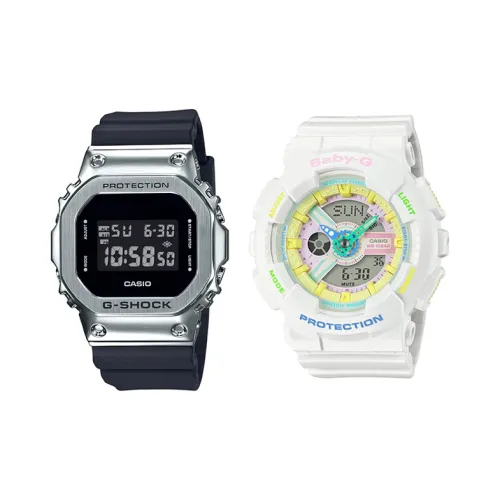 CASIO Парные часы Коллекция GM BA Кварцевый механизм Часы Унисекс Серый циферблат GM 5600 1+BA 110TM 7AER