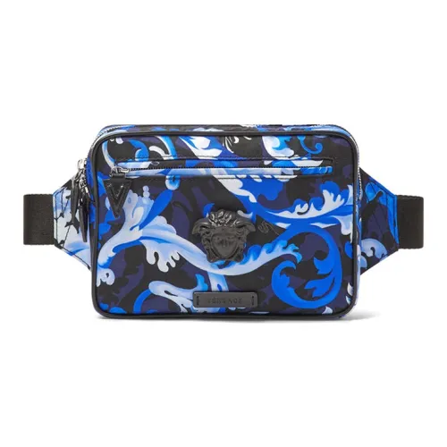 VERSACE La Medusa Кожа Бананка Маленький Мужской Черный