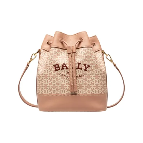 BALLY Корова Кожа Ведрообразные Сумки Сумки через плечо Сумка на плечо Женская Нюдово-розовая