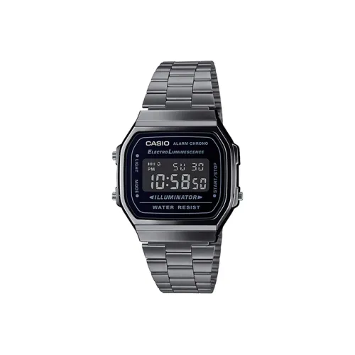 CASIO Кварцевый механизм Мужские часы Vintage Collection A168 38,6мм*36,3мм Черные