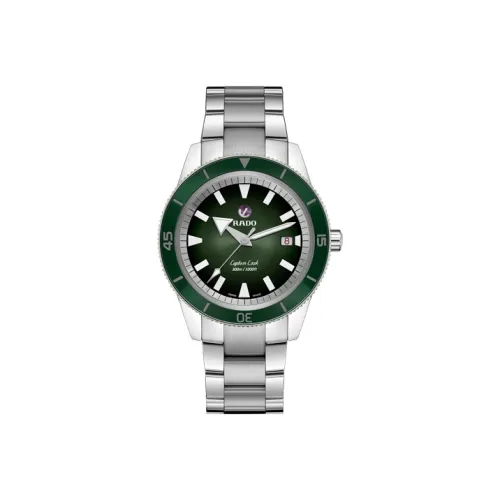 RADO Автоматический Механический Механизм Мужские Часы Captain Cook Collection 42 мм Зеленые