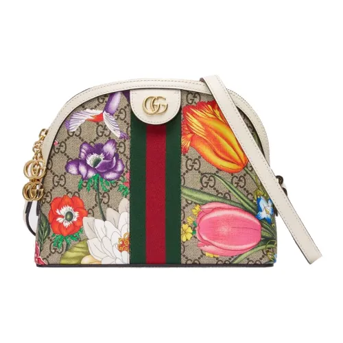 GUCCI Ophidia Холст и Кожа Сумка-купол Сумка через плечо Женская