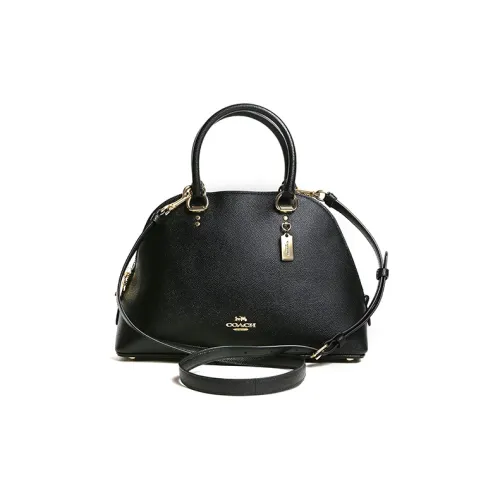 COACH Katy Кожа Сумка-купол Сумка через плечо Сумка Большая Женская Черная