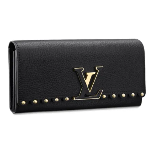 LOUIS VUITTON Capucines Кошелек из коровьей кожи женский черный