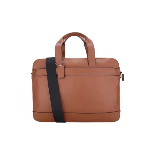 COACH Hamilton Кожа с Нейлоном Портативный Через плечо Доска Большой Мужской Верблюжий Коричневый