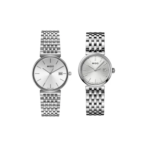 MIDO DooRi Collection Кварцевый механизм Унисекс Часы 34 мм 34*5,8 мм Серебристый циферблат Корпус из нержавеющей стали