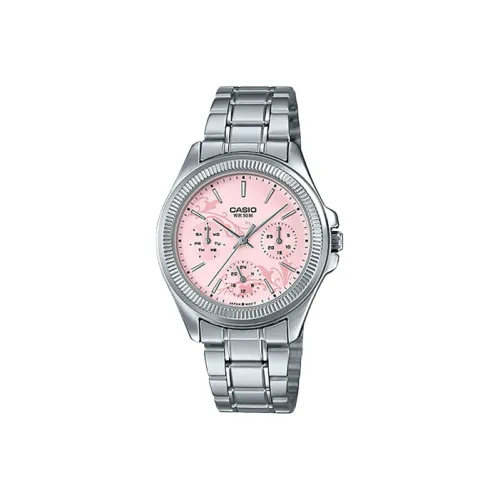 CASIO Кварцевый механизм Женские часы серии Standard 33,4 мм розовый