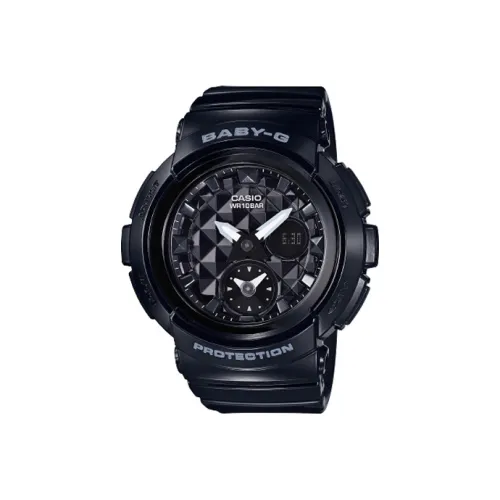 CASIO Малыш G Коллекция Кварцевый механизм Смольный ремешок Часы Женские Черный циферблат