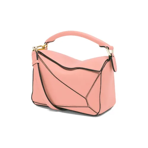 LOEWE Телячья кожа Геометрический Пазл Сумка Сумка через плечо Сумка Маленькая Женская Розовая