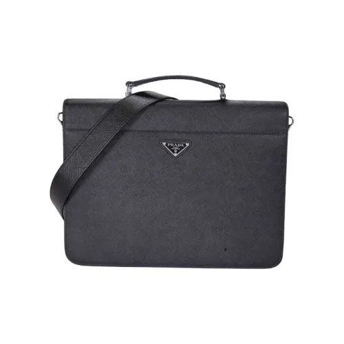 PRADA Корова Кожа Доска Сумка через плечо Сумка Мужская Черная