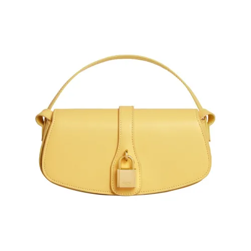 CELINE Tabou Гладкая коровья кожа Сумка через плечо Мини Женская Бук Ярко-желтый