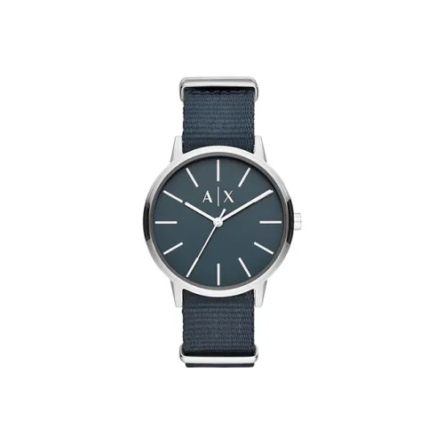 ARMANI EXCHANGEAE Men's Watches Кварцевый механизм Нейлоновый ремешок Синий циферблат