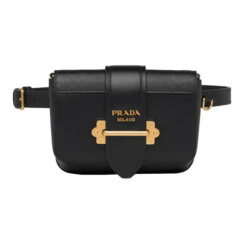 PRADA Телячья кожа Бананка Женская Черная