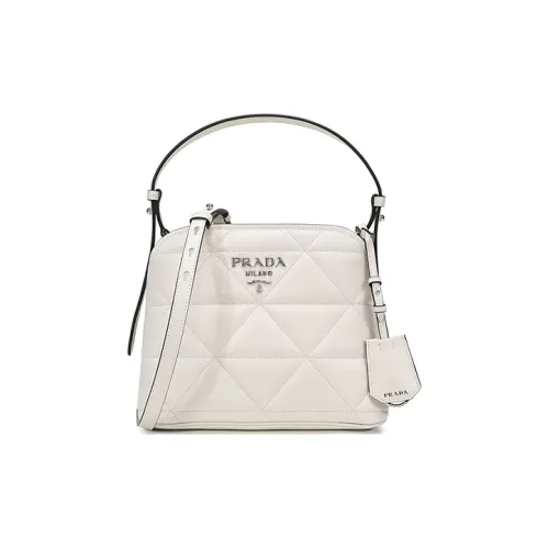 PRADA Сумка через плечо из коровьей кожи женская мел белый