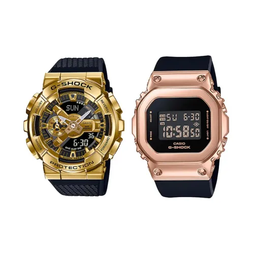 CASIO Pair Table Series Кварцевый механизм Смольный ремешок Часы Унисекс Черный циферблат