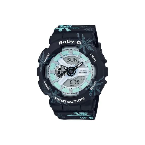 CASIO Baby G Collection Кварцевый механизм Смольный ремешок Часы Женские Синий циферблат BA 110CF 1A