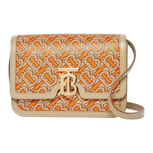 Burberry Сумка из овечьей кожи с коровьей кожей замковая через плечо маленькая женская бежевая оранжевая