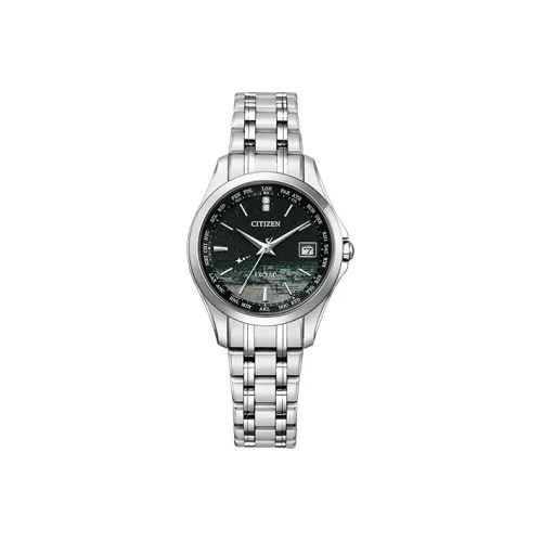 CITIZEN Солнечный Кварцевый Механизм Титан Ремешок Часы Мужские Черный Циферблат EC1120 59F