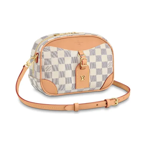 LOUIS VUITTON Deauville Покрытый холст с кожаными вставками сумка Jenny сумка через плечо мини женский клетка