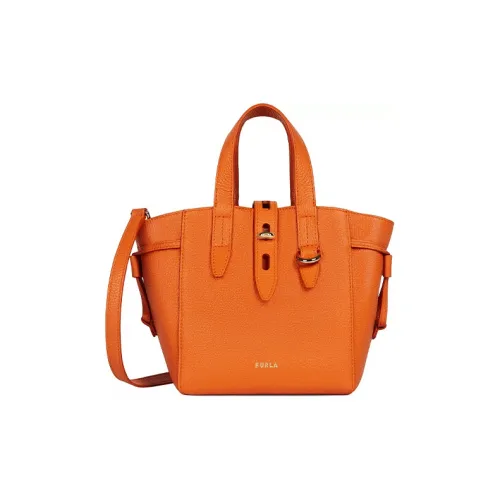 Furla Кожа Через плечо Корзинка-сумка Тоут Сумка Сумка Средний Женские Апельсин