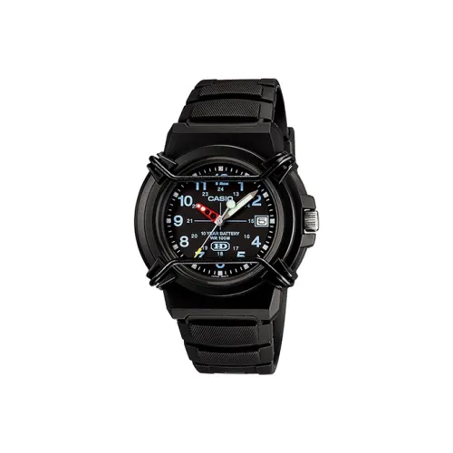 CASIO YOUTH Collection Круглый Шарм THREE Кварцевый механизм Смольный ремешок Часы Мужские Черный циферблат